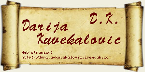 Darija Kuvekalović vizit kartica